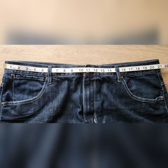 Paper Denim & Cloth Men’s Jeans 42x32 Blue Straight Leg Flap Pockets Mid Rise - Picture 4 of 7